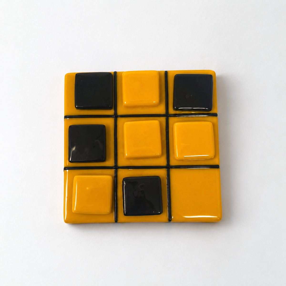 Jeu du morpion en verre Artisanal
